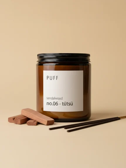 No.06 – Tütsü | Sandal Ağacı Kokulu Doğal Soya Mumu