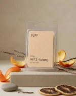 PUFF No.12 Turunç portakal kokulu soya wax melts, portakal kabukları ve doğal dekor ile ürün görseli