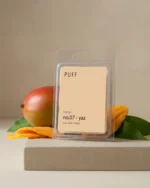PUFF No.07 Yaz mango kokulu soya wax melts, taze mango ve doğal dekor ile ürün görseli