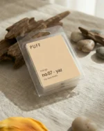 PUFF No.07 Yaz mango kokulu soya wax melts, taze mango ve doğal dekor ile ürün görseli